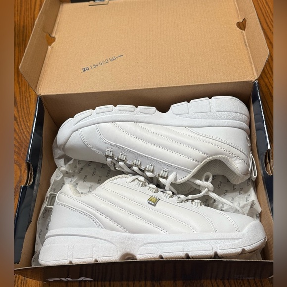 Fila Exchange 2K10 Sneakers White and Silver Men's Size 7.5 - Picture 7 of 9